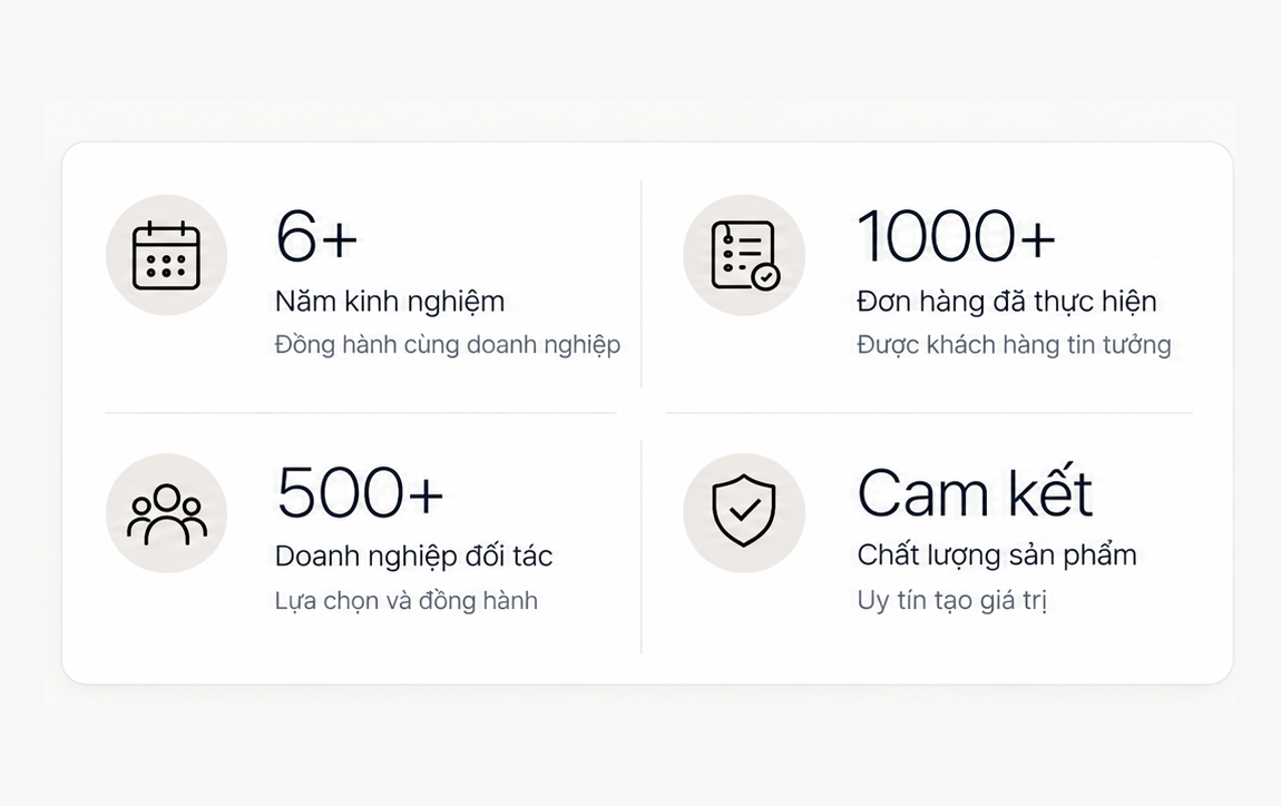 Quà Tặng AK – 6+ năm kinh nghiệm, 1000+ đơn hàng, 500+ doanh nghiệp đối tác và cam kết chất lượng sản phẩm